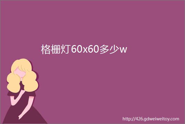 格栅灯60x60多少w